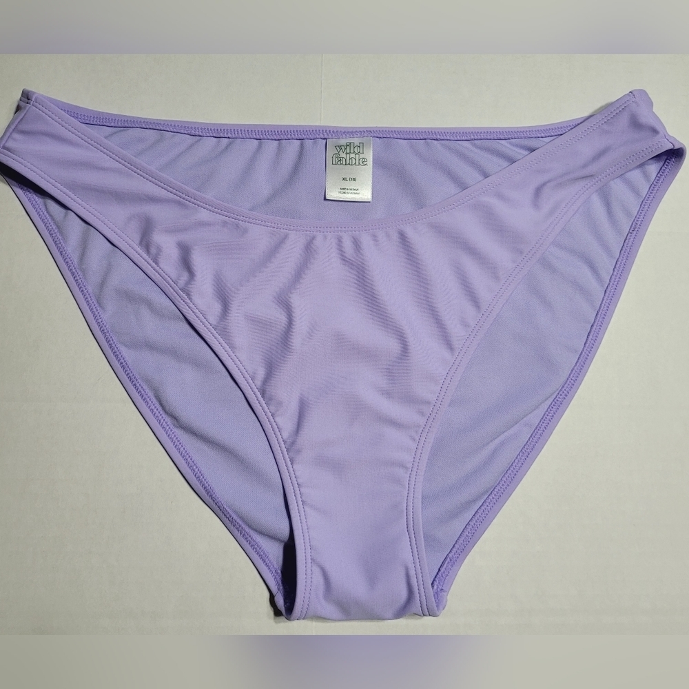 Wild Fable High Cut Bikini Bottom, Purple/Lilac Color, Size XL (16)